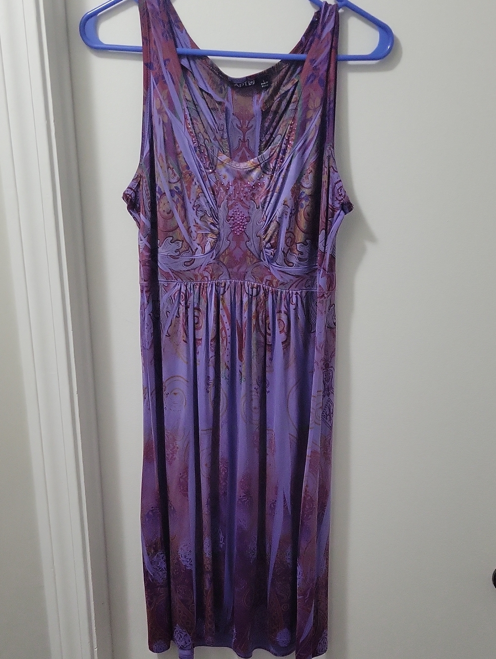 Apt. 9 Purple Printed Maxi Dress